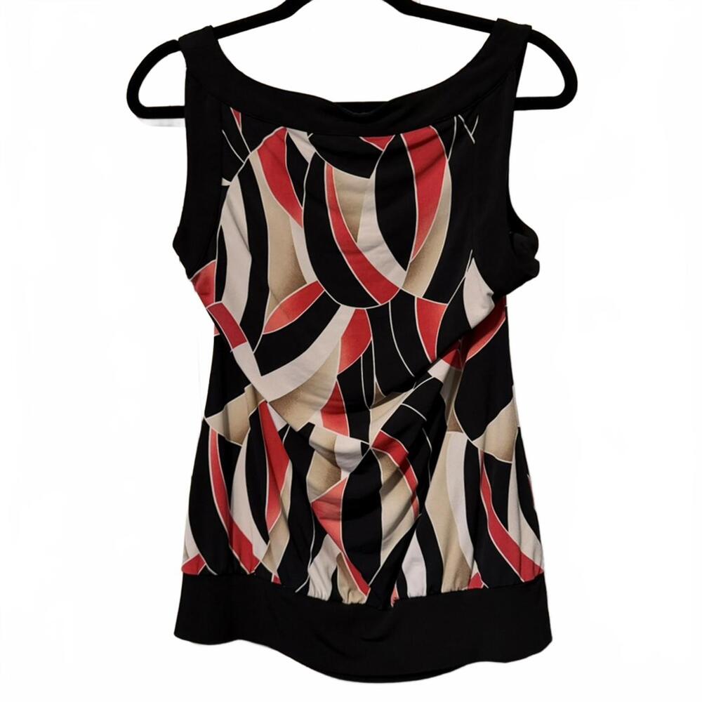 White House Black Market Sleeveless Geometric Print Top Size L - Picture 5 of 5